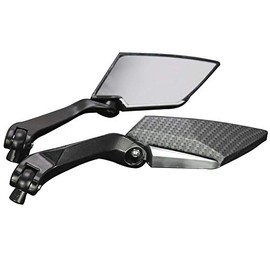MotorToGo Black Carbon Mini Motorcycle Rearview Mirrors Compatible for 2020 KTM 690 SMC R