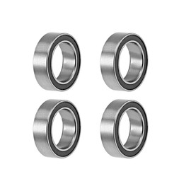sourcing map Set of 4 Deep Groove Ball Bearings MR128-2RS 8 mm Inner Diameter 12 mm Outer Diameter 3.5 mm Bore Double Sealed Chrome Steel Z2