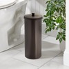 iDesign Freestanding Bathroom Toilet Paper Storage Holder with Lid for
