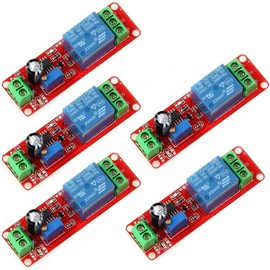 Fasizi 5 x NE555 12V DC Adjustable 0-10 Seconds Timer Delay Relay Switch Module Shield for Arduino Raspberry Pi