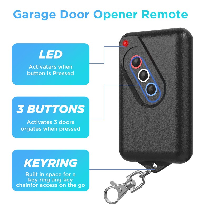 Guardian 2211-l Remote Garage Door Opener Transmitter 303MHz, 390MHz Dual