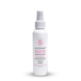 Kushae Natural Feminine Deodorant Spray, Feminine Spray for Odor and Dryness Control, Feminine Spray for Women with Sensitive Skin, Refreshing Feminine Deodorant for Daily Use, 4 oz