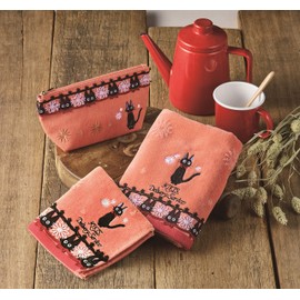 Marushin 1005040400 Mini Towel, Ghibli, Kiki's Delivery Service, Lace Gigi, 100% Cotton, Antibacterial and Odor Resistant, Approx. 9.8 x 9.8 inches (25 x 25 cm)