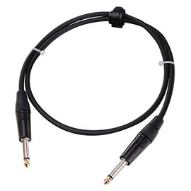 Pronomic Stage INST-0.5 Instrument Cable 0.5 m (6.3 mm Jack, Connection Cable, Guitar, Gold-Plated Connector Tips, Collet Strain Relief) Black