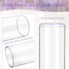 18 Pcs Hurricane Candle Holder Sleeve, H:14" D:2.5" Bottomless Glass
