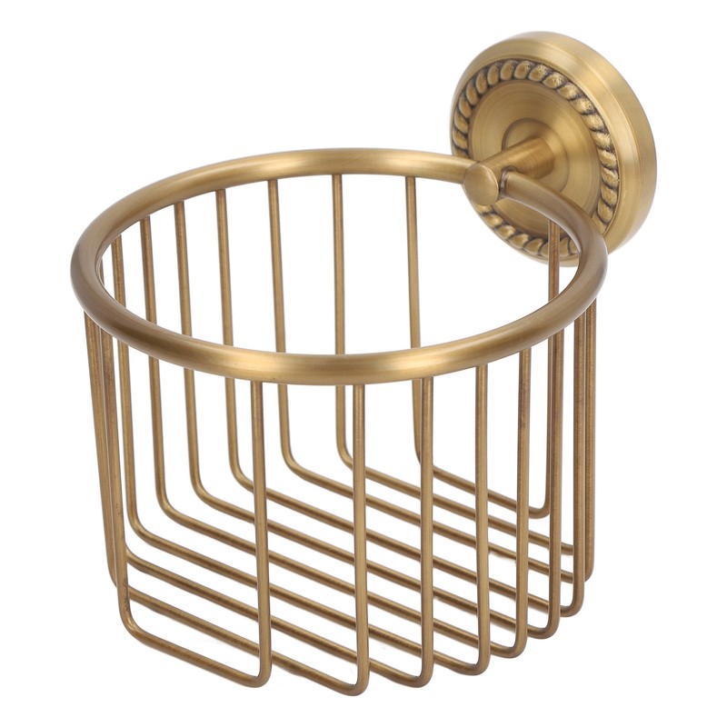 Hollow Out Toilet Paper Holder Antique Rust Proof Wall Mounted