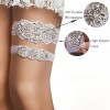 Conjunto Liguero De Encaje Elástico De Novia Con Cristal Per
