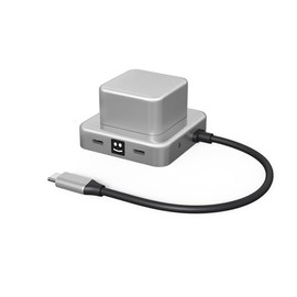 Multiple Charging Hub with 7 Ports Tangle-Free Fast Charger 100 W with 7 Ports USB A - USB C - HDMI - Audio Compatible with Smartphone and Computer - Xoopar Cubbi Grey