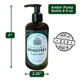 Organic Monstera Plant Food - Liquid Fertilizer for Indoor and Outdoor Monstera Obliqua, Deliciosa & More (8oz) Cute Farms