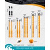Upgraded Masonry Drill Bits Set 5*2/6*2/8*2/10/12mm, EXFEIN Serrated Drill Bits