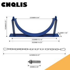 CNQLIS 2Pcs Cylinder Tank Holder, Steel Wall Mounted Bracket for Cylinder, Nitrogen Steel Tank Holder with Safety Chain and Screw