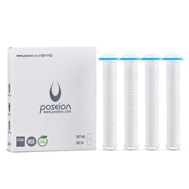 POSEION Shower Head Sediment Filter – 4 Replacement Showerhead Filters Soft Water High Density Polypropylene for Hard Water Softener Remove Rust Hydrate Dry Hair Scalp Skin Care Made in Korea SF140