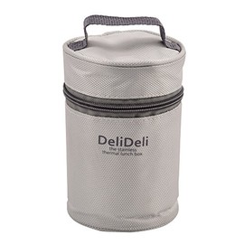パール金属 スープ ジャー 400ml 用 バッグ グレー フード マグ デリデリ HB-1736
