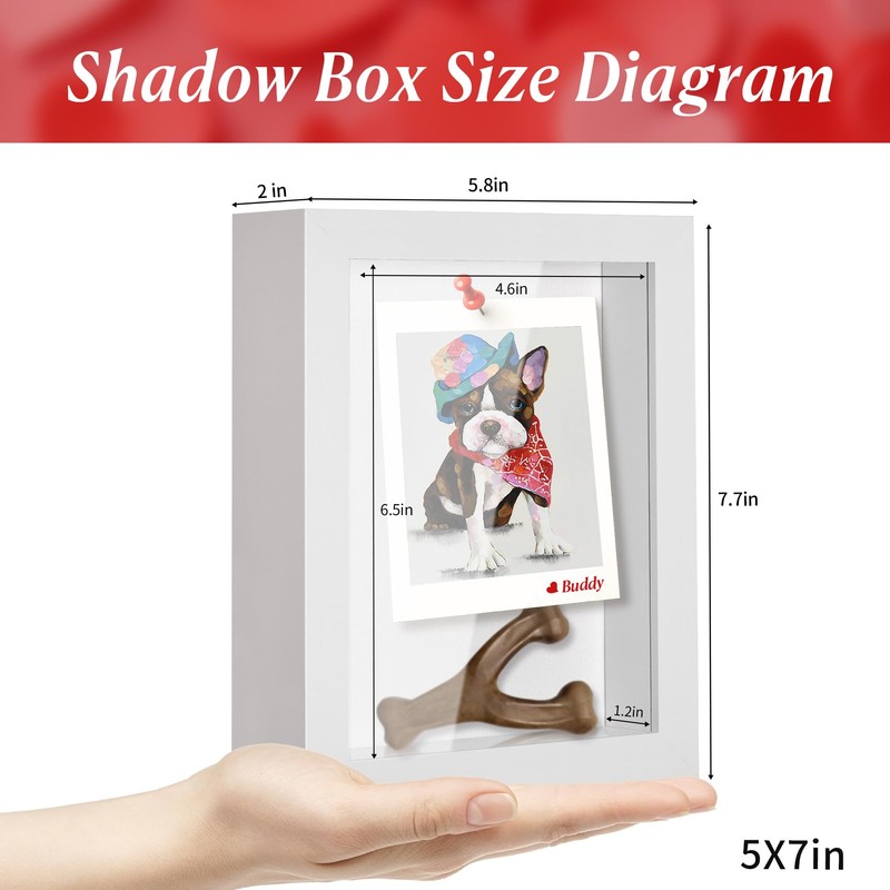 MUXIUNT 5x7 Shadow Box Picture Frame Display Case with Soft