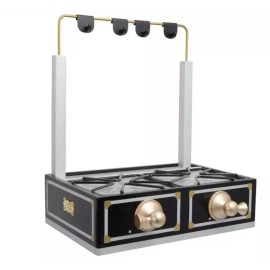 FAO Schwarz Gourmet Collection 23 Piece Tabletop Wood Stove Cooking Playset NEW