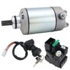 STABSOLI Starter Motor & Solenoid Relay & Ignition Switch for