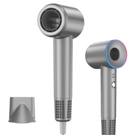 Hyphoon Ionic Hair Dryer with 120,000 RPM Brushless Motor - Whisper-Quiet, Temperature Control, Lightweight for Salon-Quality Shine and Frizz-Free, Fast Drying at Home, Travel, or Salon