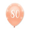 Creative Party Rose Gold Balloons, 6 80th Birthday Balloons, rose