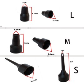 6pcs Black Plastic Electric Air Pump with Replacement Nozzles, Plastic Pump Nozzles, Mattress Inflator Pump, Vacuum Compression Bag Air Extraction Nozzle