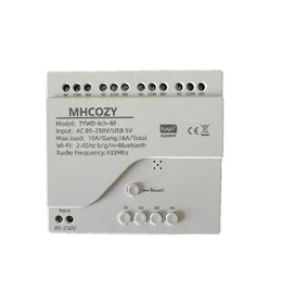 MHCOZY 4 Channel USB 5V AC 85-250V Smart WiFi Wireless Dry Contact Relay Switch Module,Tuya Smart Life app Remote Control,Compatible with Alexa Google Home