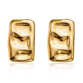 Chunky Gold Earrings for Women 14k Gold Studs Statement Earrings for Women Dainty Gold Jewelry Gifts