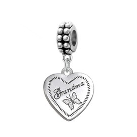 LaBenie Dangle Love Grandma Heart Charm Bead