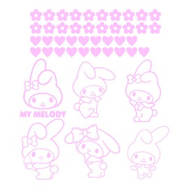 Vinyl Wall Art Decal - My Melody - 21" x 16" - Trendy Cute Inspirational Lovely Design Sticker for Home Bedroom Living Room Closet Kids Room Playroom Nursery Daycare Kindergarten Decor (Pink)