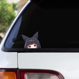 Pure Print Cut Zenless Zone Zero Sticker - Anime Design Hoshimi Miyabi - Waterproof & UV Resistant - Gaming Car Sticker - Pack of 2 12 x 10.5 cm