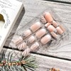 24Pcs Christmas Press on Nails Medium Artificial Square Acrylic False
