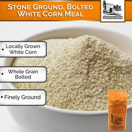 Weisenberger Stone Ground Corn Meal - Fine Ground Cornmeal for Bread, Fish Batter, and More - Bolted White Cornmeal - Made from Local, Non GMO Corn- 2 lb