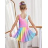 Zaclotre Gymnastics Leotards for Girls Sparkly Sleeveless Ballet Dance Dress