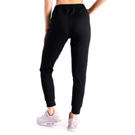 Yogipace Tall Women's Lightweight Anti-Shrink Active Joggers Lounge Sweatpants Yoga Jogger Pants,31",Black,Size M