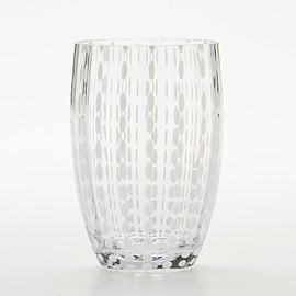 Zafferano Perle Glass Tumbler Transparent 11oz (Set of 2)