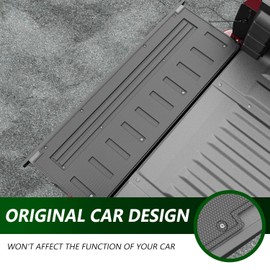 xipoqix Tailgate Mat Compatible with 2022-2024 Nissan Frontier TPE Tailgate Liner Replacement for 2022 2023 2024 Nissan Frontier Accessories(Strip Style Tailgate Mat)