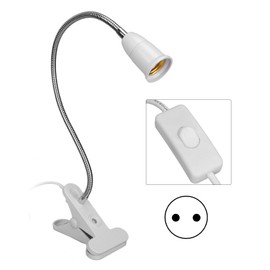 Desk Clip Clamp Lamp Holder LED E27 Light Socket Adjustable Neck Clip Lamp Holder ‑