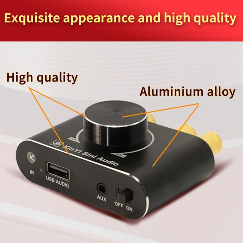 ERYUE 50W + 50W BT 5.1 Audio Power Amplifier Portable