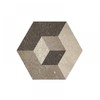 Illusion Peel and Stick Backsplash Hexagon Tiles, Earth Shadow -