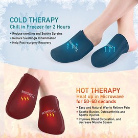 【Tolaccea】2PCS Forefoot Ice Pack Cycle Hot And Cold Compresses For Foot Toe Pain Toes Inverted Foot Care For Women Man