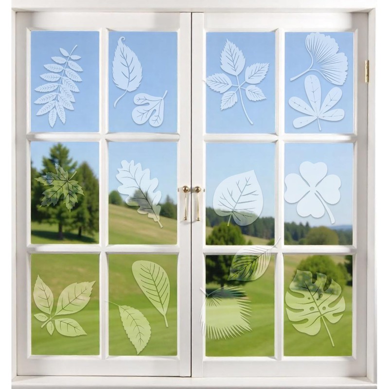 Window Clings for Birds, 26 Pcs Window Decals to Prevent