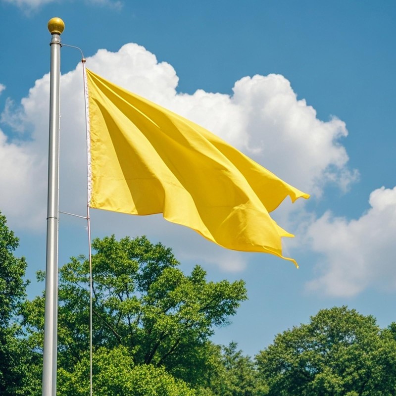 Solid Yellow Flag 5ft x 3ft, Large Big Yellow Flags