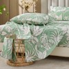 Gogreen 100% Cotton Sheet Set California King Size, Green Floral,