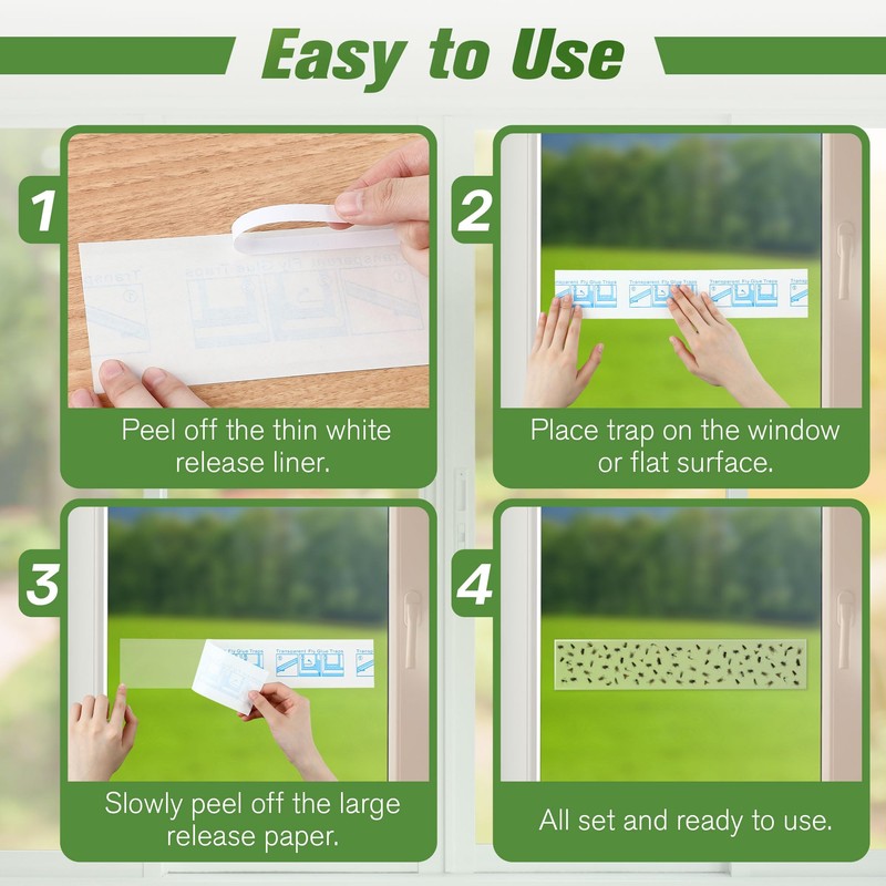 Qualirey 30 Pack XL Window Fly Traps for Indoors, Extra