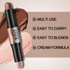 Apooliy 2pcs 2-in-1 Cream Contour & Highlighter Sticks,Non-Greasy Bronzing and