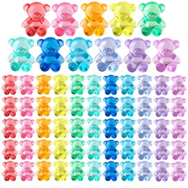 Niceup 360+pcs Mini Resin Animals Bears 0.6in Counting Bears Tiny Cute Trinkets Plastic Miniature Figurines for Party DIY Decoration Classroom Rewards Party Favors Vase Fillers