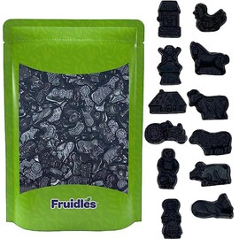 Fruidles Dutch Licorice Farm Animals Gummies, Slightly Salted Black Licorice (2.2 Pounds)