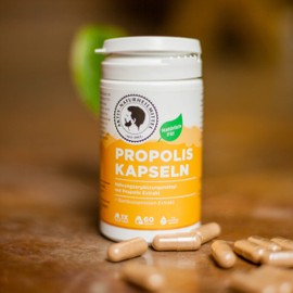 AKTIV NATURHEILMITTEL Propolis Kapseln PLUS mit Bambussprossenextrakt - 60 Stück mit 300mg Propolis - Hochwertig und echt aus Deutschland