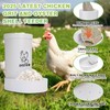 2 Pack Chicken Oyster Shell Feeder, Grit Feeder with Lid,