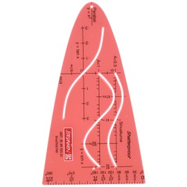 Brunnen 104976501 Parabola / drawing template for school, shatterproof, assorted colors, 1 piece