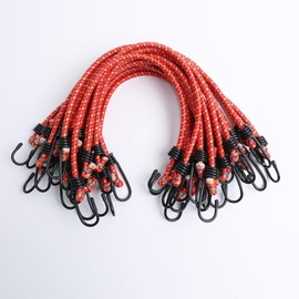 24" Elastic Bungee Cords with Hooks Bungee Cords Heavy Duty Outdoor, Bungie Cord Bundle Assortment with Metal Hook, Bungee Straps for Garage Storage,Kayaking, Camping(20pcs,24inch)