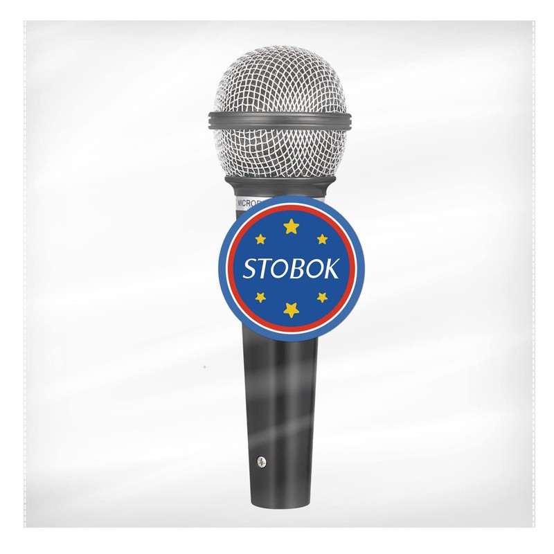 STOBOK Microphone Model, Imitation Microphone, Toy, Plastic, Karaoke Toy, Handheld